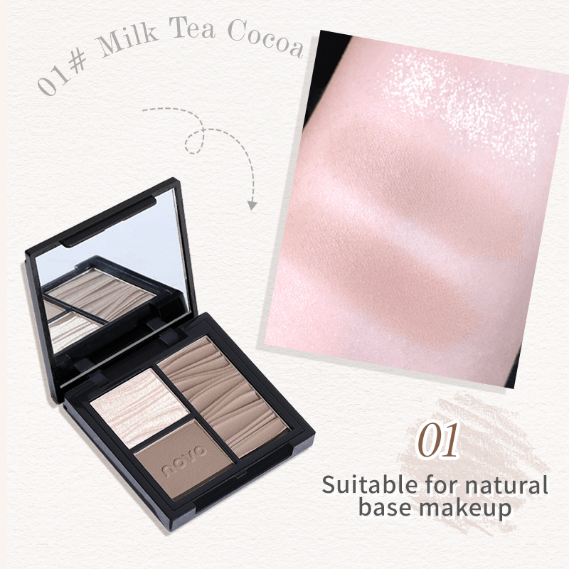 Beauty Makeup Novo - NOVO Disco de Maquillaje Tricolor Mate,