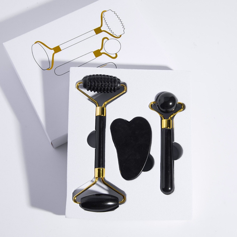 Rodillo de Jade Negro con Púas - Jade Roller Gua Sha reseña y precio