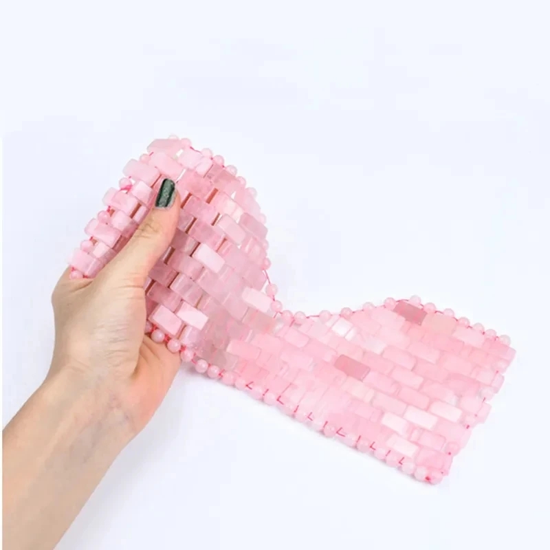 Máscara de ojos de cuarzo rosa - Jade Roller Gua Sha reseña y precio