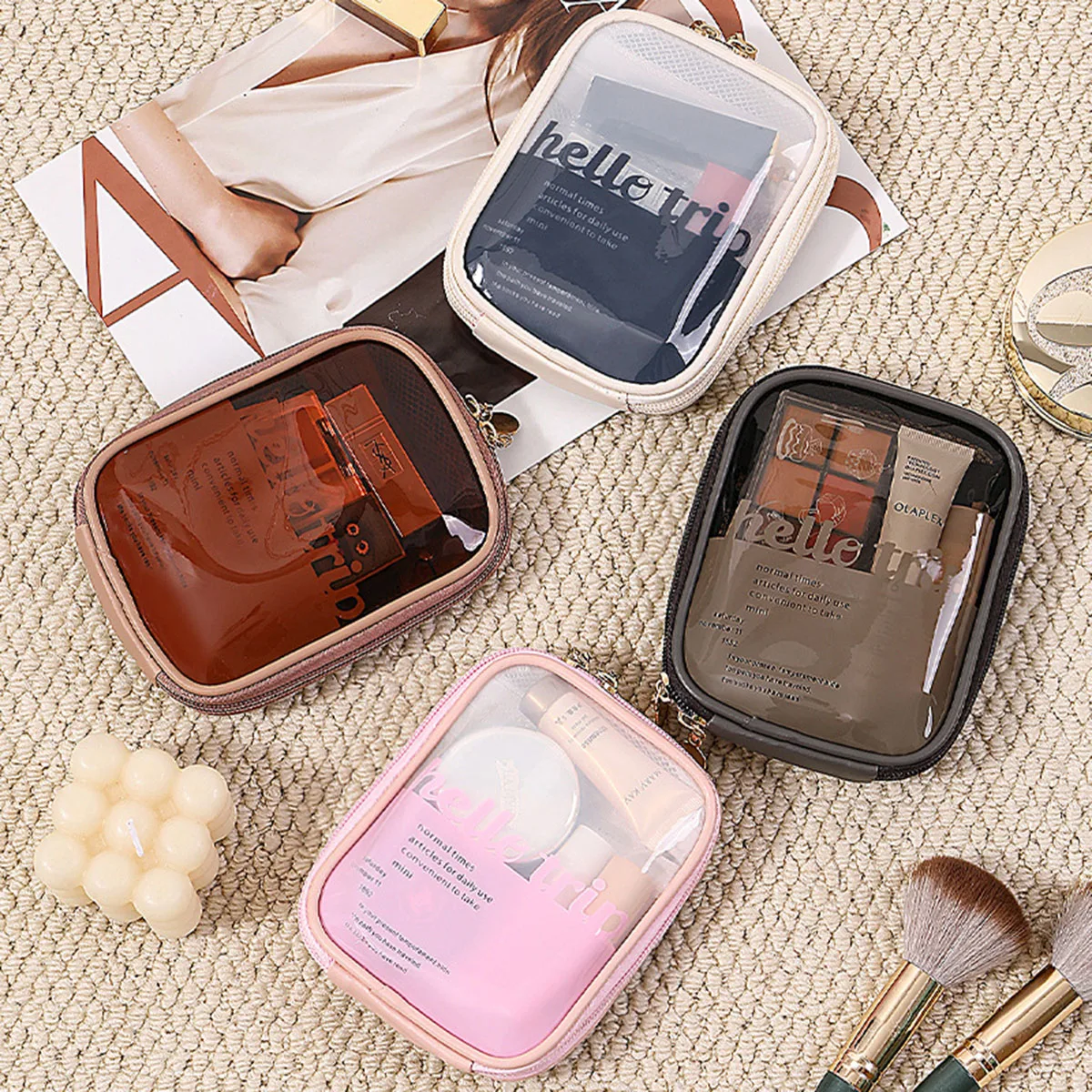 Bolsa de Maquillaje Transparen - Beauty Makeup Lipstick reseña y precio