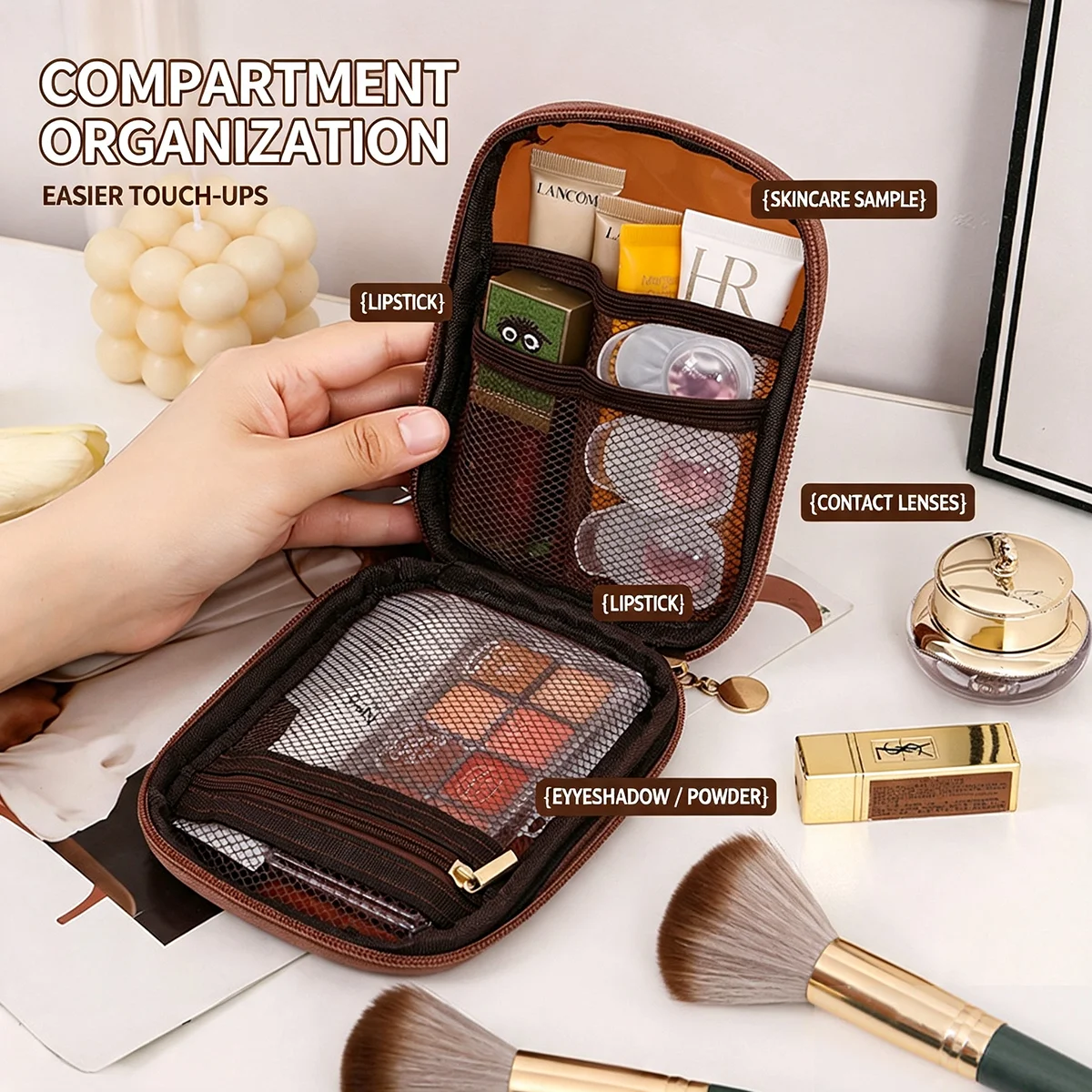 Bolsa de Maquillaje Transparen - Beauty Makeup Lipstick reseña y precio